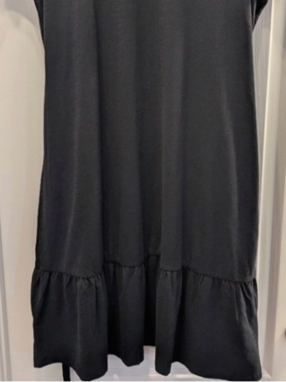 Denver Hayes 2XL Charcoal T Shirt Dress, Short Cap Sleeve, Ruffled Tier  Hem - Picture 2 of 10